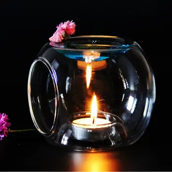 Stiklo Kvepalų Aromatas Naftos Degiklis Tealight Turėtojas Žvakė Vaško Tortų Šilčiau Stalas Namuose Decro Dovana