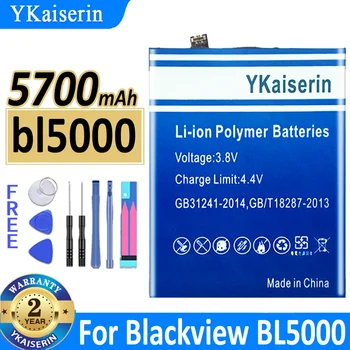  YKaiserin Naujas Li566376HTT-B Baterija 5700mAh Už Blackview BL5000 BL 5000 Mobiliojo Telefono Baterija Bateria