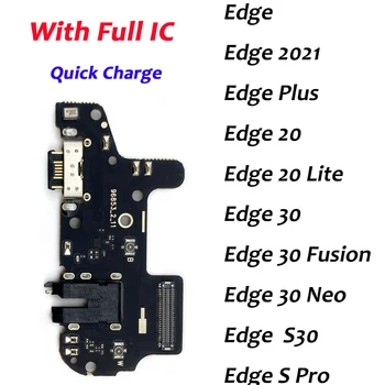 Išbandyta Moto Kraštas 20 Lite Pro 30 Neo Sintezės Ultra Plus USB Įkroviklio Jungtį Įkraunama Valdybos Flex Kabelis Su Mikro